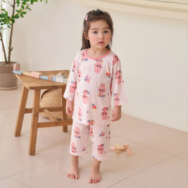 올로미미 뷰티미미 7부 모달스판 실내복 상하의 세트