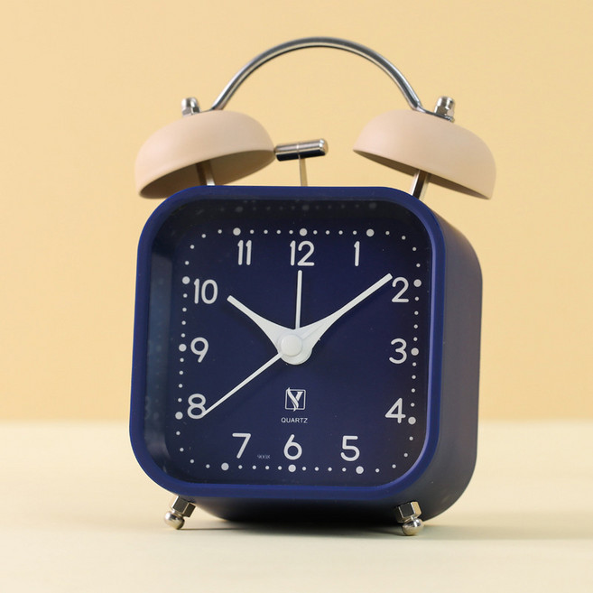 벤홈 무드 컬러 자명종 무소음 알람시계, 네이비