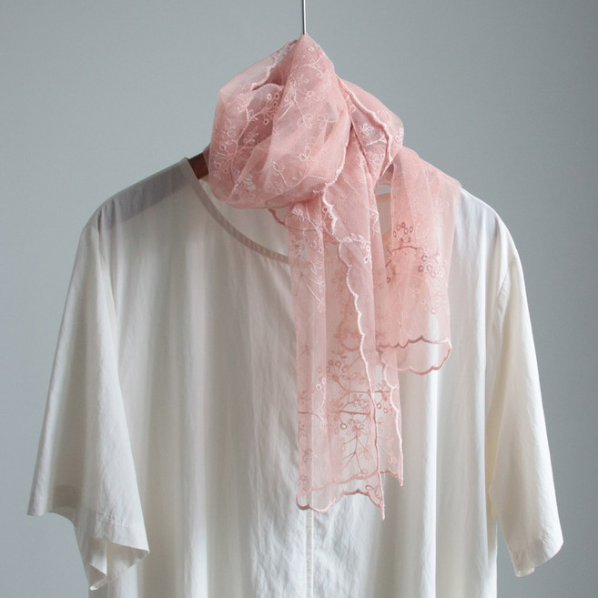 바비수 올리비아 롱 레이스 스카프