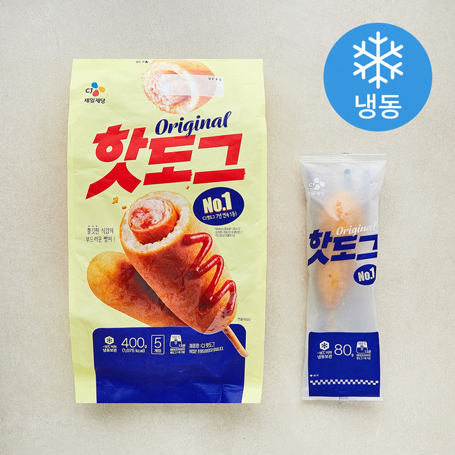 CJ제일제당 핫도그 (냉동), 80g, 1개, 5개입