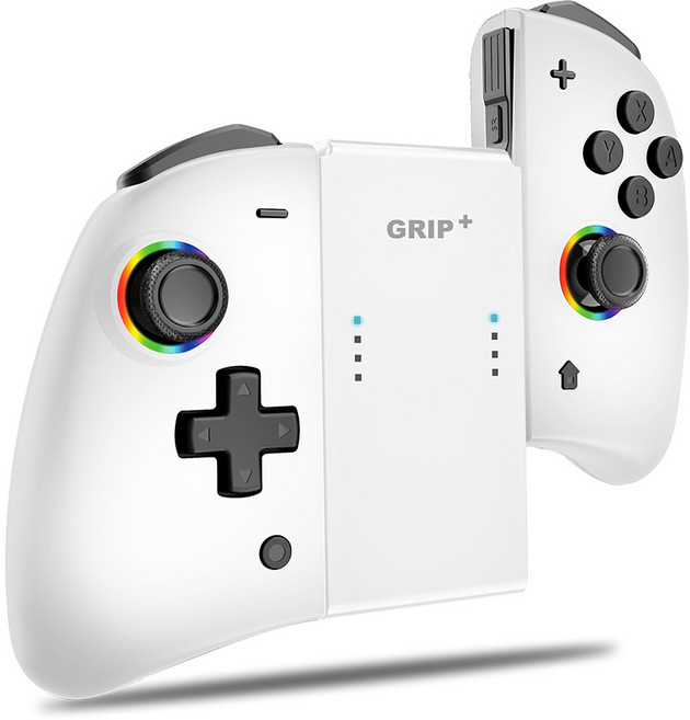 겜맥 닌텐도스위치 조이콘 그립 플러스 화이트, KMNS-312, 1개, WHITE