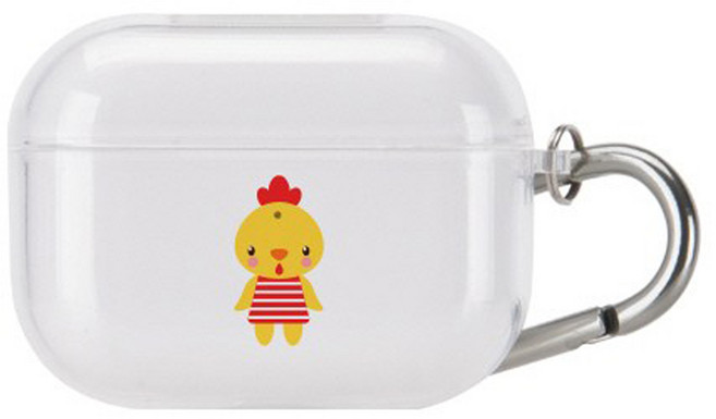 구스페리 에어팟 3세대 디자인 투명 젤리 케이스, 애니멀 병아리