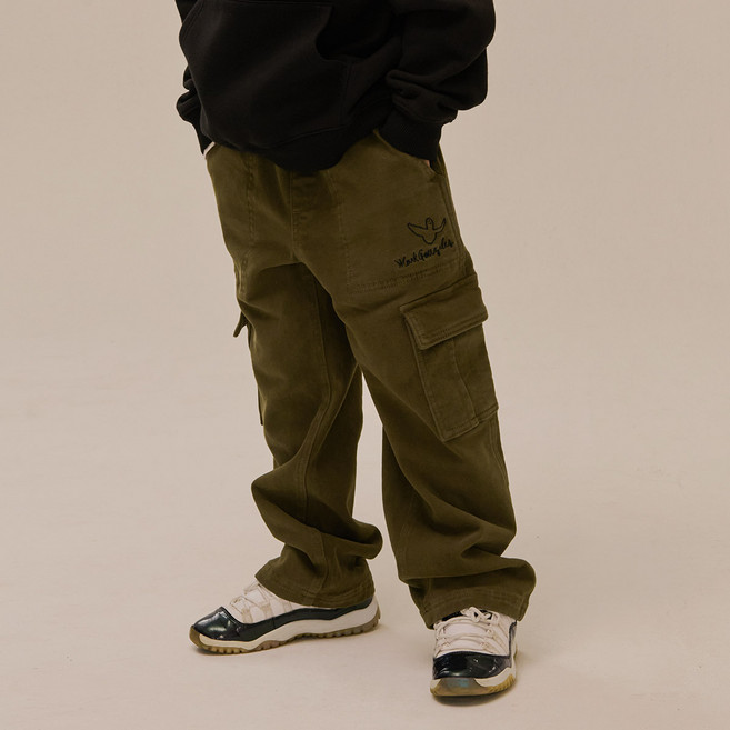 MARK GONZALES KIDS 兒童Angel Stitch刷毛保暖工裝褲
