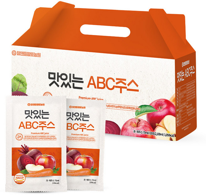 참앤들황토농원 맛있는 ABC주스, 70ml, 30개
