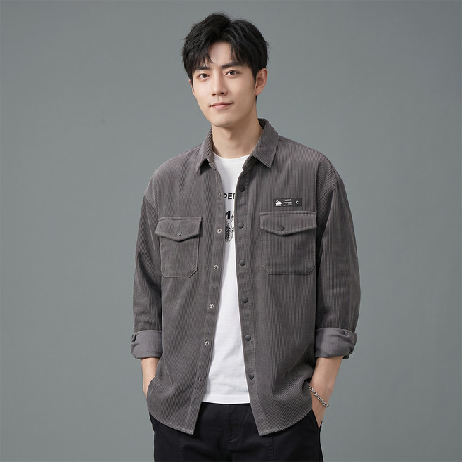 7위 - 인피어스 남성용 베이직 코듀로이 긴팔 셔츠 I263-1443