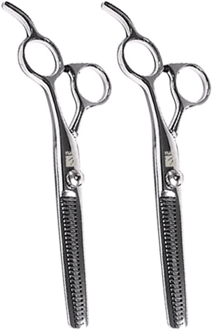 이키루 특수 코팅 틴닝 미용가위, 2개