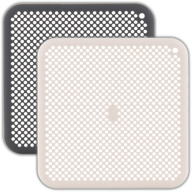 플라이토 실리콘 배수구 덮개 2종 세트, 그레이 + 아이보리