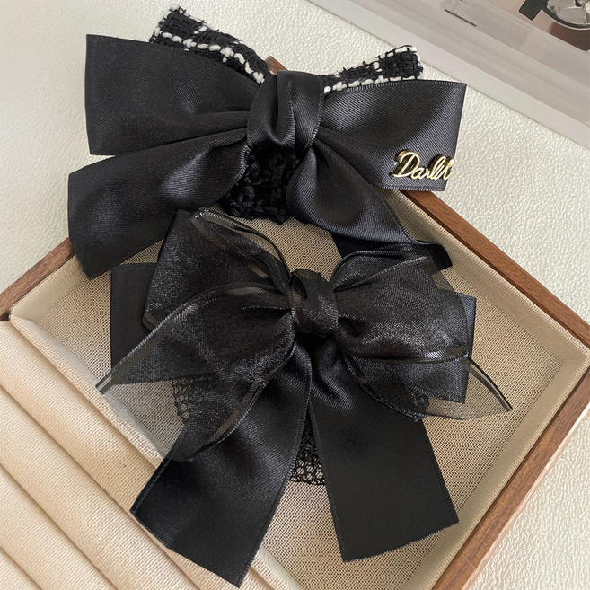 스타일플래닛 고급 리본 헤어망 자동헤어핀 2종 세트