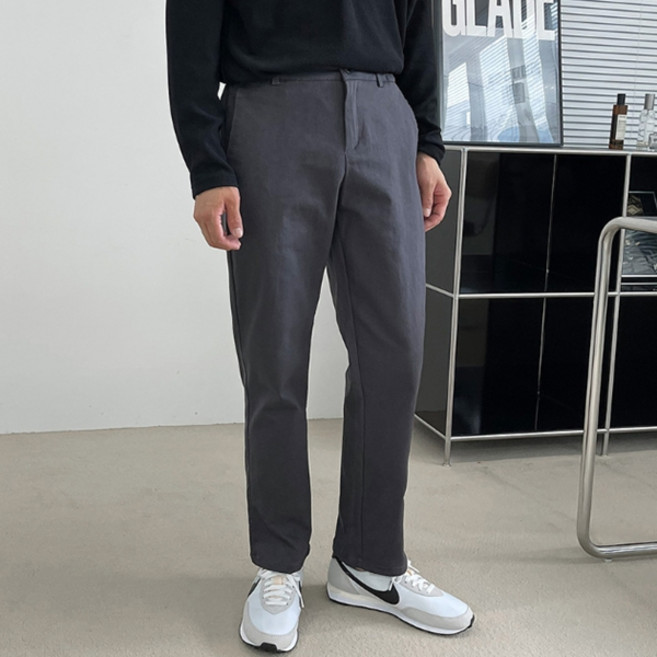 남성용 마이린 옆밴드 레귤러핏 코튼 팬츠