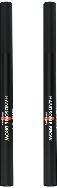 GRAFEN Handsome男士不暈染四叉眉筆 0.8g, Dark Gray, 2入