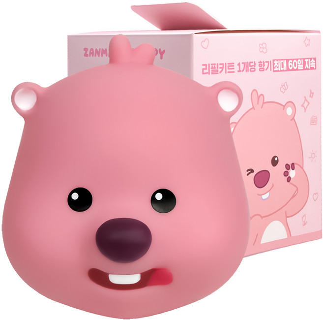 벨르아망 잔망루피 빅페이스 차량용 방향제 군침루피, 1개, 프레쉬 코튼