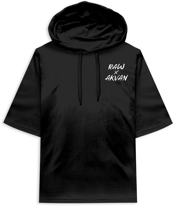 YT CLOSET 男女通用 RAW 大尺碼 短袖 連帽 T恤