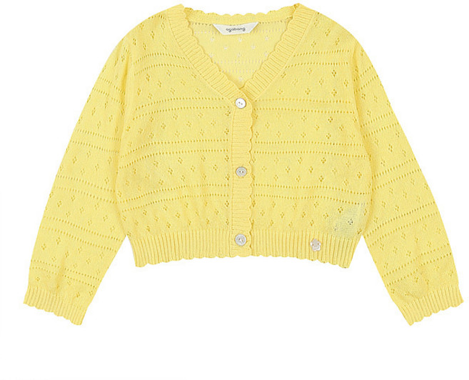 agabang 嬰幼兒蕾絲鏤空針織開襟衫 01R321452