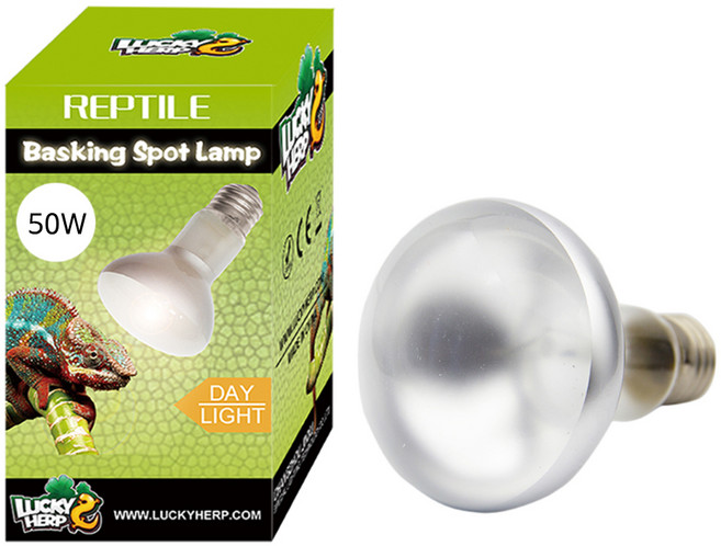 럭키허프 데이라이트 UVA 파충류 바스킹 스팟 램프 50W, 혼합색상, 1개