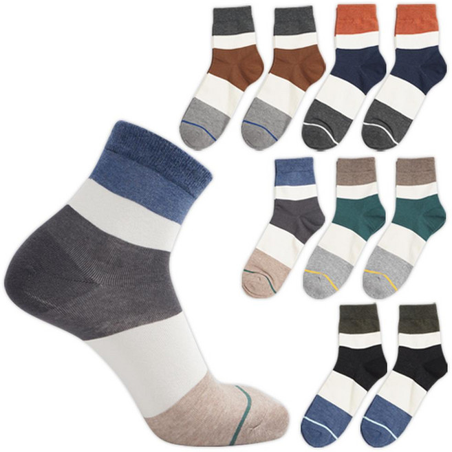 NIKKO 男士色塊拼貼襪