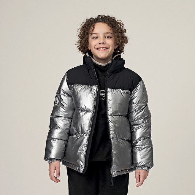 볼컴 아동용 글로시 배색 푸퍼 패딩 VJCCJPE45135