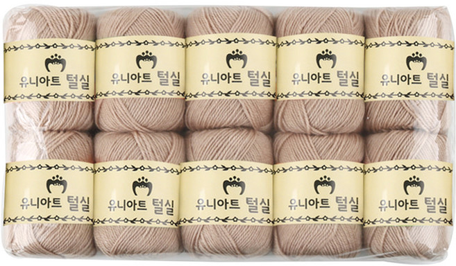 유니아트 털실, 자연색, 10개