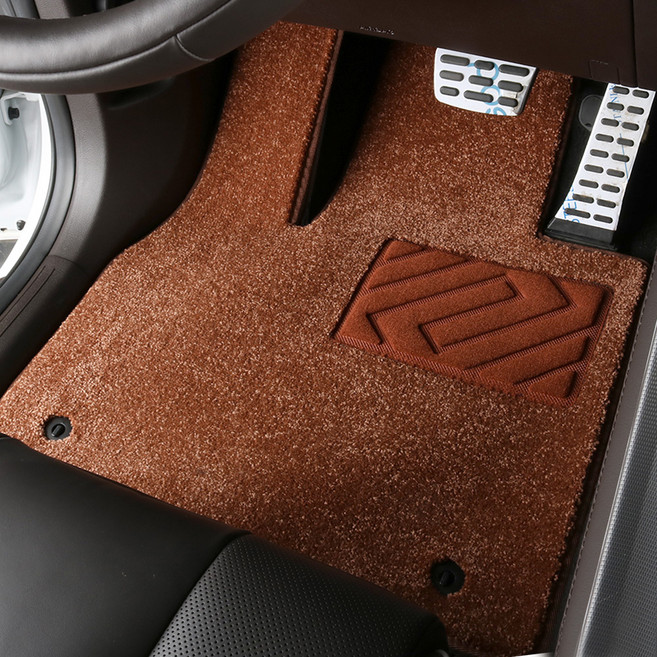 3W 에코라이너 패브릭 카매트 1 + 2열 세트, 현대 제네시스 G80 4륜 2020.4~2023.11, 꼬냑브라운