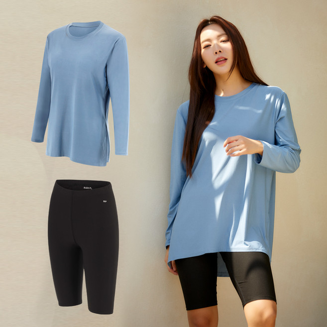 래시플 여성용 멀티플 긴팔상하 2종세트