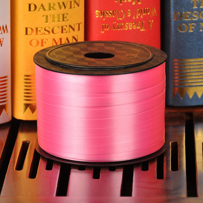 마켓피아 다용도 포장 리본 선물 장식 작업노끈 0.5cm x 90m, 딥 핑크, 2개