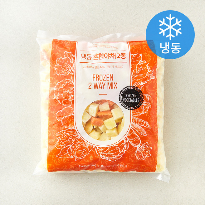 글로벌냉동식품 베트남산 감자 당근 혼합야채 (냉동), 1개, 1kg
