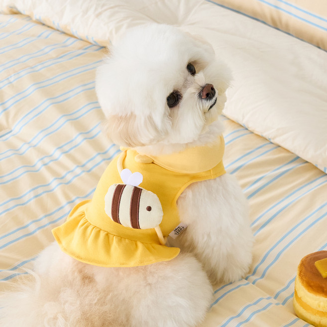 BENNYS 狗狗迪士尼維尼領洋裝, 1個, 黃色