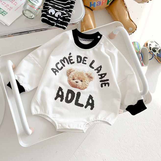 스타도어 포포 베어 프린팅 긴팔 바디수트