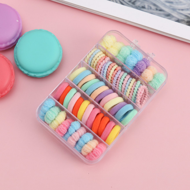 아기코끼리 톡톡 컬러 머리끈 세트