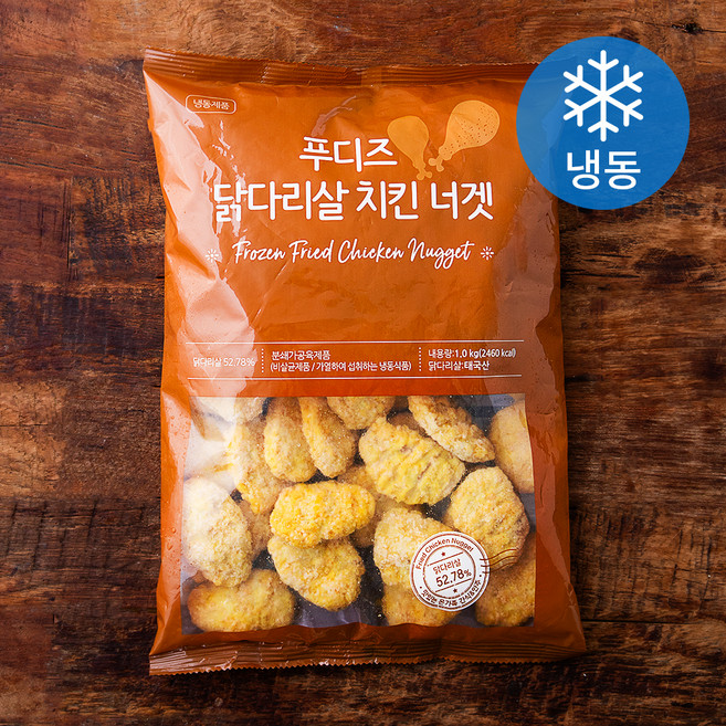 푸디즈 닭다리살 치킨 너겟 (냉동), 1kg, 1개