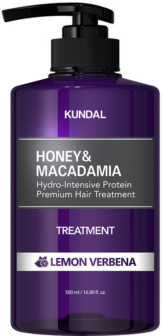 KUNDAL 昆黛爾 蜂蜜澳洲堅果保濕護髮乳 Lemon Verbena, 500ml, 1瓶