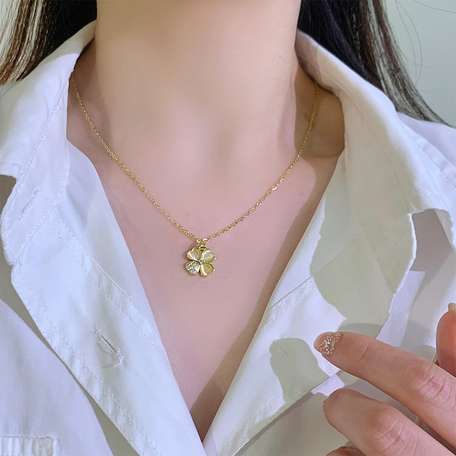 스타일플래닛 여성용 클로버 포인트 목걸이