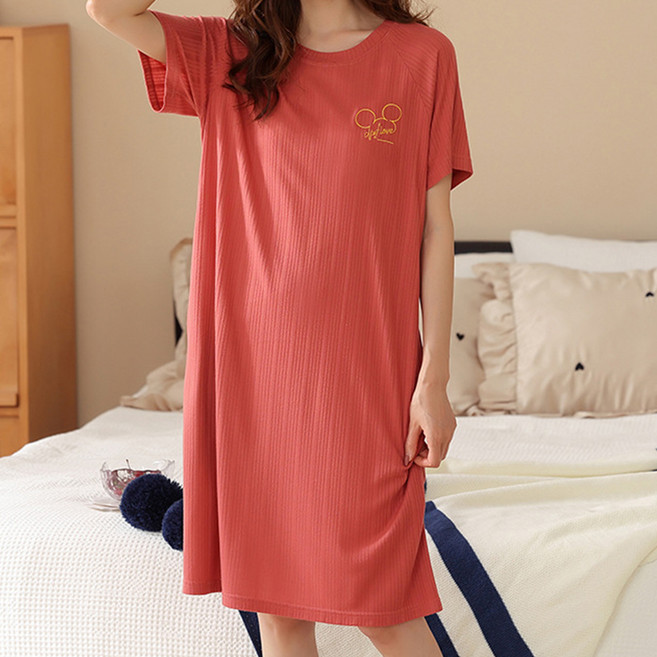 스타 럽미 포켓 주름 라인 임부 잠옷 원피스