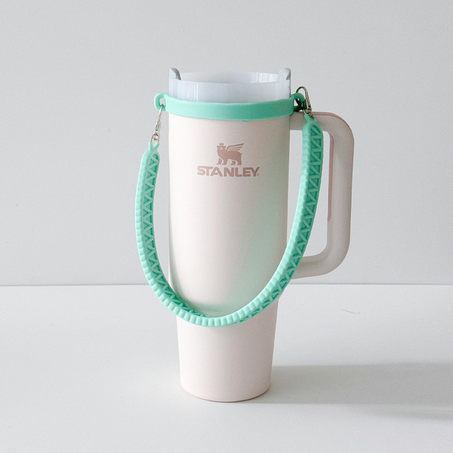 금깨비 텀블러 스탠리 호환 스트랩 악세사리 실리콘, 민트, 1개