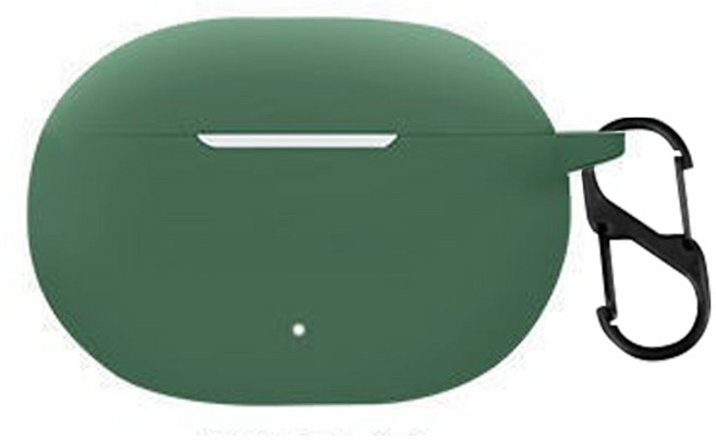 구스페리 비츠 스튜디오 버즈 이어폰 실리콘 케이스 + 카라비너, 그린, 1개