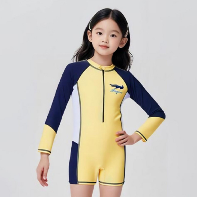 조이멀티 엠케이 아동용 재미캐릭터 생존수영 올인원 집업 수영복