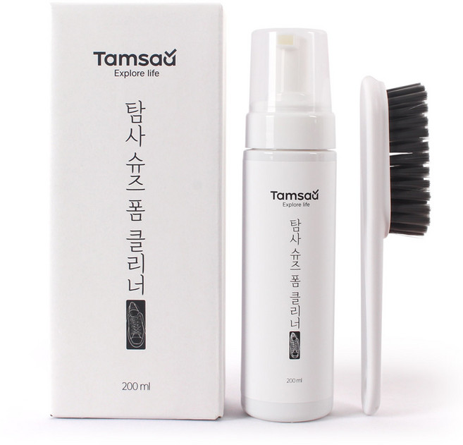 Tamsaa 鞋用泡沫清潔劑 附刷具, 200ml, 1組