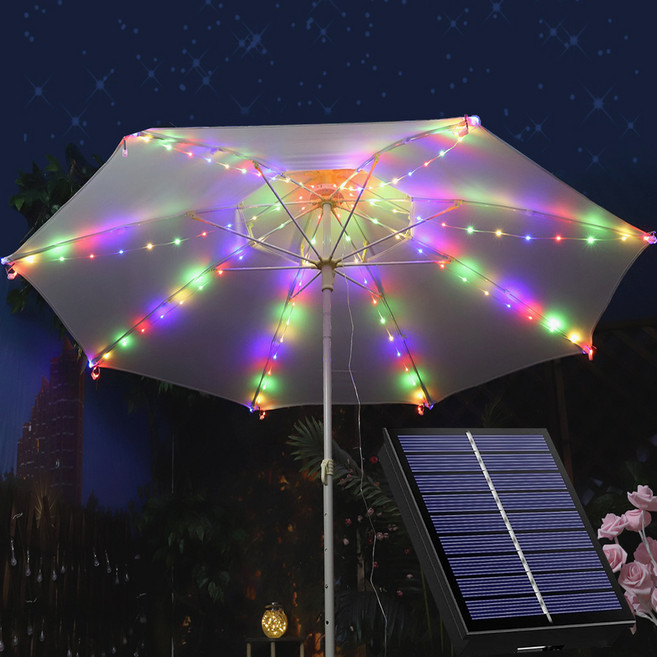 VISANG 太陽能陽傘燈, 彩虹色