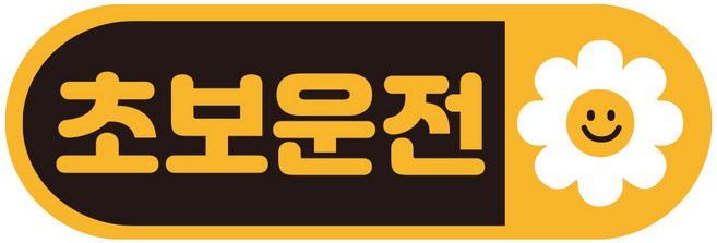 루키마켓 차량용 초보운전 자석스티커 라운드, 15 데이지 포인트, 1개