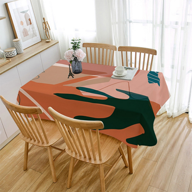 에어 심플 모던풍 식탁보, TYPE E, 140 x 140 cm