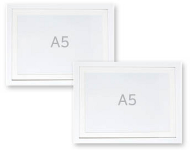 우드 액자 3-3 2p, 화이트