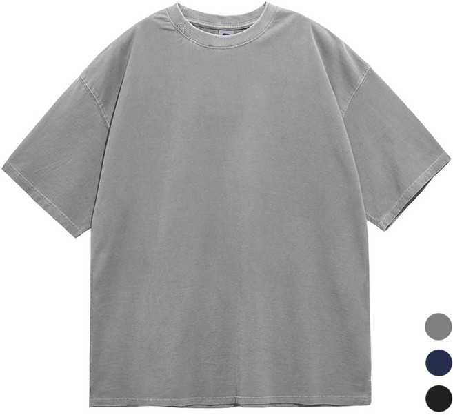 엠씨티 남녀공용 시그니처 피그먼트 오버핏 통기성 반팔티