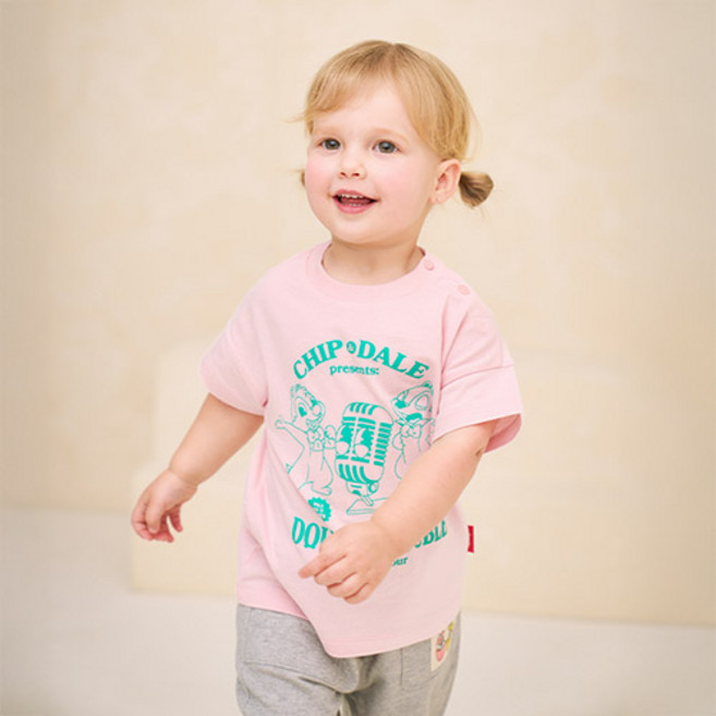 밀크마일 아동용 디즈니 칩앤데일 월드투어 티셔츠