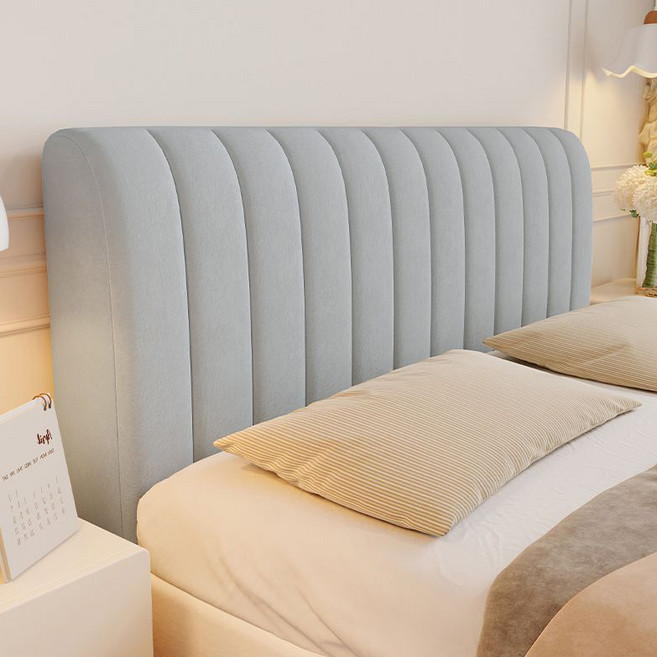 JLIFE Rudy 棉質絎縫床頭套, 淺灰色