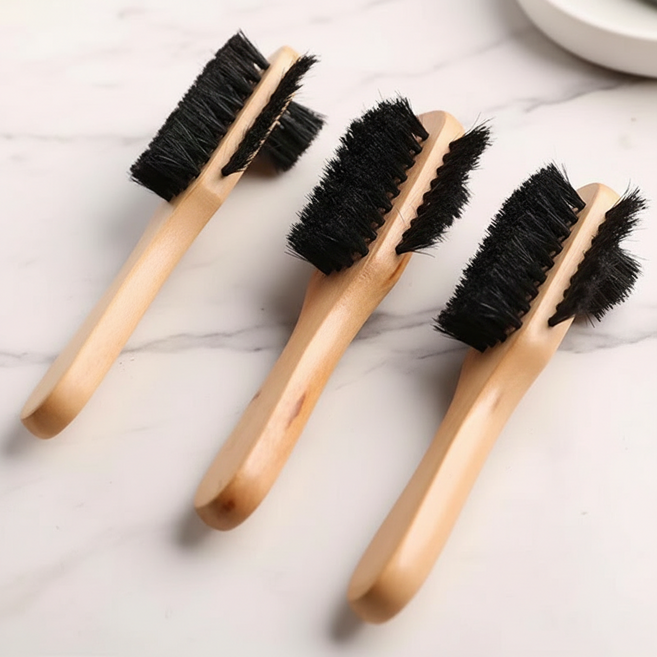 마켓피아 신발솔 틈새 돈모 브러쉬 다용도 구두솔 16.5 x 5 cm, 3개