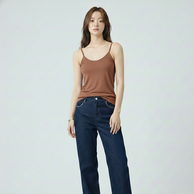 페이퍼먼츠 여성용 미니아 부들 보들 모달 컬러 나시 14290