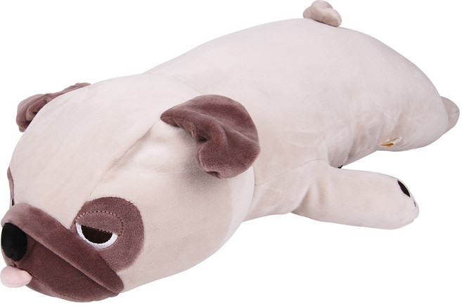 블랙라이노 차량용 캐릭터 팔쿠션 퍼그, 혼합색상, 1개