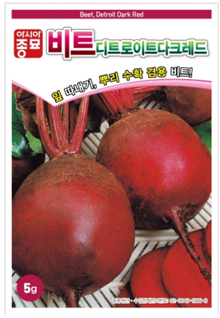 아시아종묘 씨앗 비트 디트로이트다크레드 5g, 1개
