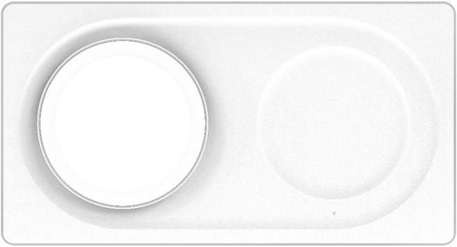 belkin 貝爾金 MagSafe 2 合 1 無線充電板15W 無旅充, 白色, 1個