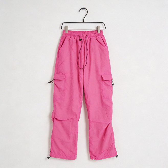 알로데 여성용 빅포켓 스트링 카고 긴바지