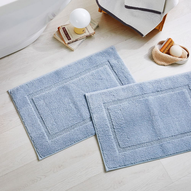 모던하우스 WOW 스퀘어 배스매트 2p, 스카이블루